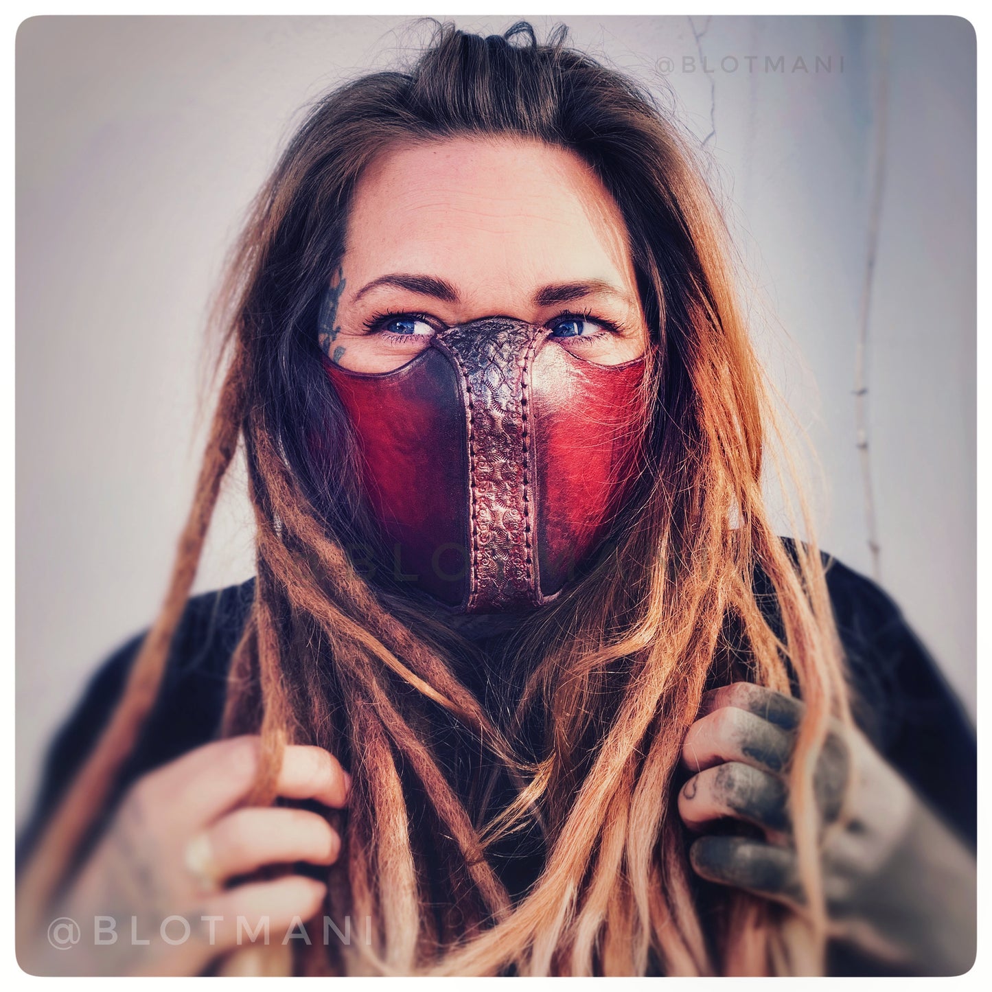 Leather face mask design 4 ~ FREE DHL EXPRESS SHIPPING